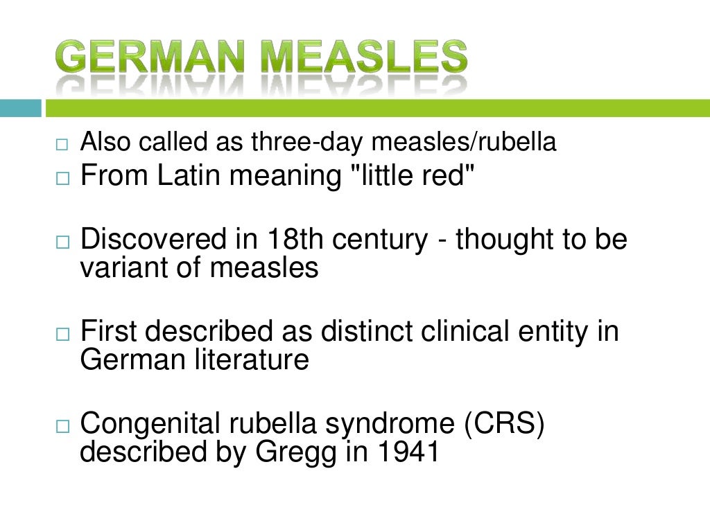 German measles