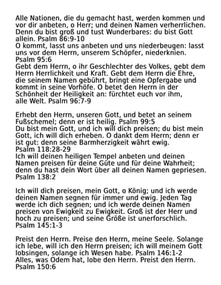German Praise Worship Thanksgiving Tract