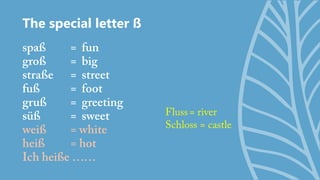 The special letter ß
 