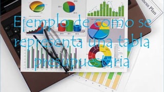 Ejemplo de como se
representa una tabla
presupuestaria