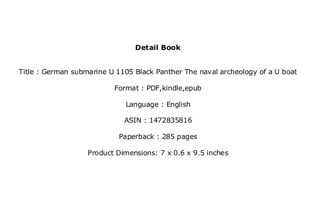 Free Download Ebook Library German Submarine U 1105 Black Panther The Free Download Ebook Library German Submarine U 1105 Black Panther The