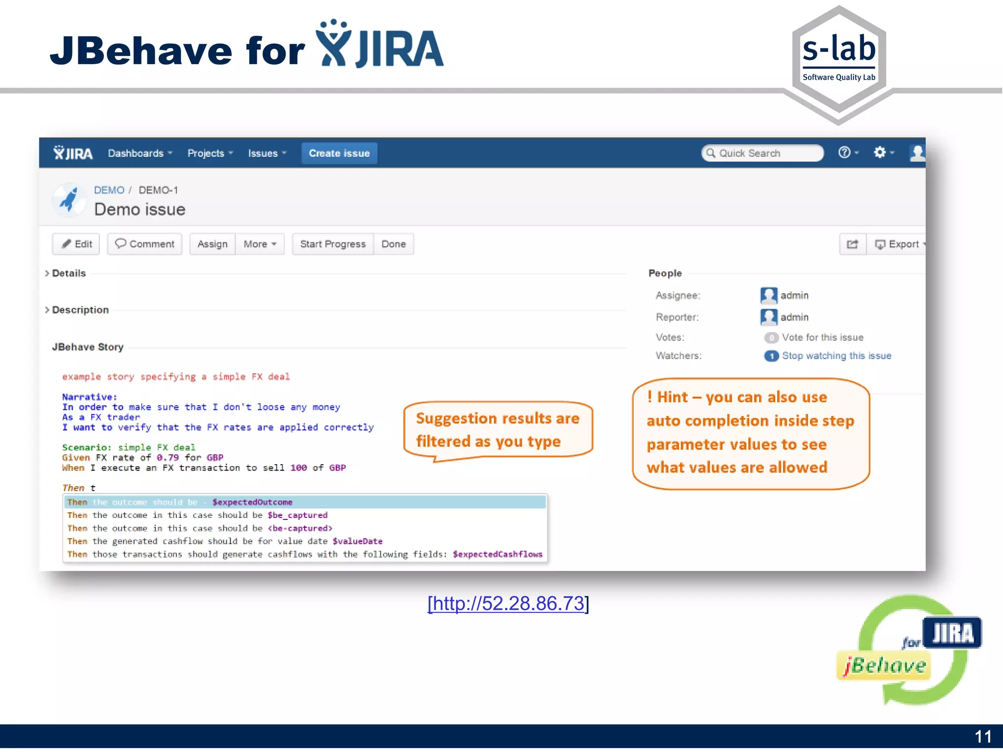 11
JBehave for
[http://52.28.86.73]
 