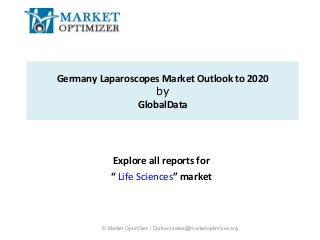 Germany Laparoscopes Market Outlook to 2020
by
GlobalData
Explore all reports for
“ Life Sciences” market
© Market Optimizer / Contact sales@marketoptimizer.org
 
