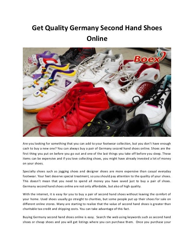 how to sell second hand shoes online