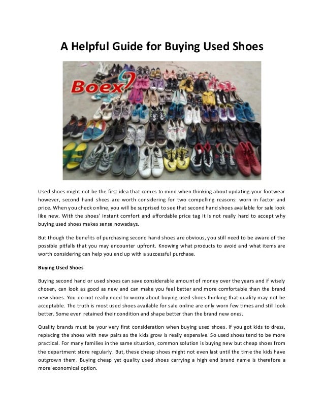 how to sell second hand shoes online