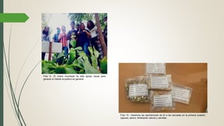 Foto 9.- El vivero municipal ha sido apoyo visual para
generar el interés al publico en general.
Foto 10.- Hacemos las aportaciones de kit a las escuelas en la primera ocasión,
cajones, abono, fertilizante natural y semillas.
 