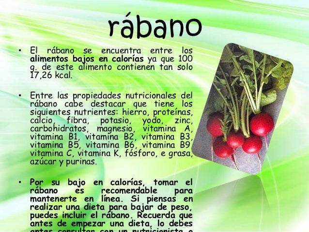 Propiedades del rabano para bajar de peso