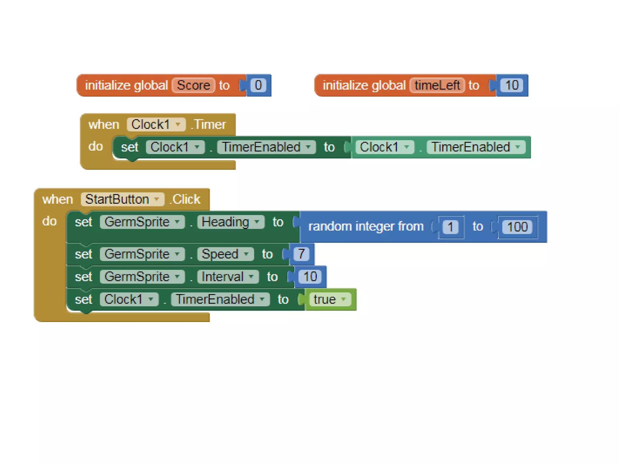 Germs kill mit app inventor game code with design | PPT