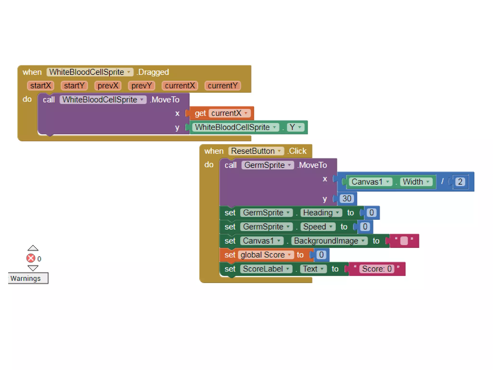 Germs kill mit app inventor game code with design | PPT