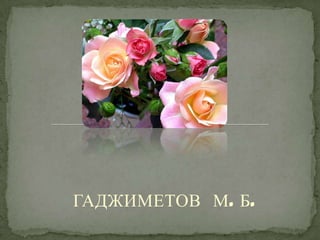 ГАДЖИМЕТОВ М. Б.
 