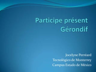 Jocelyne Perréard
Tecnológico de Monterrey
Campus Estado de México
 
