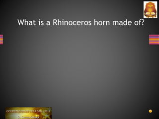 What is a Rhinoceros horn made of?
 