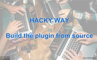 22 .io
HACKY WAY
Build the plugin from source
 