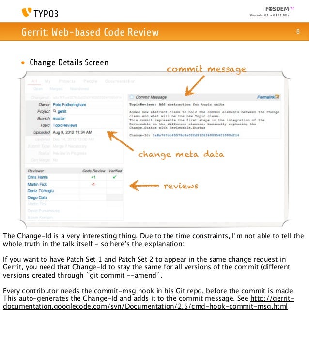 Using Gerrit Code Review in an Open Source Project