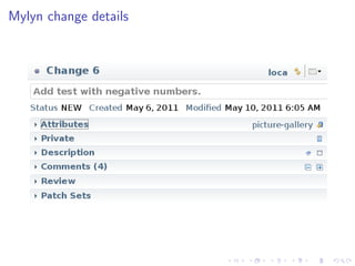 Mylyn change details
 