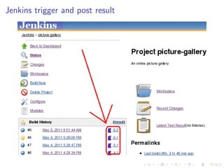 Jenkins trigger and post result
 
