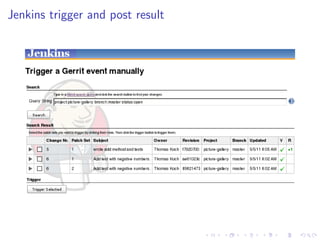 Jenkins trigger and post result
 