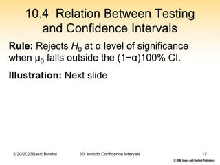 Basics of Confidence Intervals | PPT