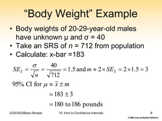 Basics of Confidence Intervals | PPT