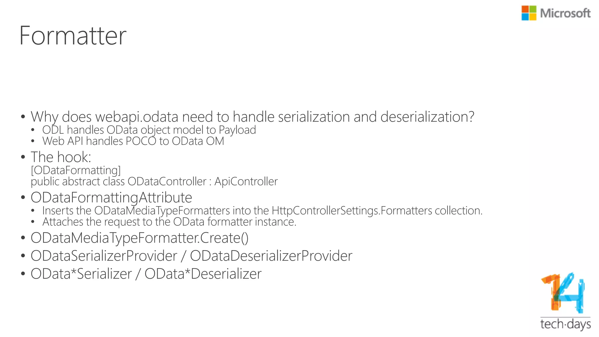 Demo
Build an OData Web API application
 