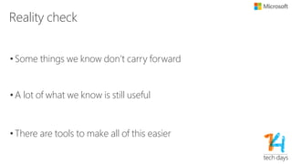 Availability
“The ability to provide continuous service, despite
partial transient failures”
• Focus on overall application availability, not one
resource
• Scale horizontally across regions for durability
• Replace instead of repair; start replacement
instances, don’t save dying ones
• Design for eliminating the need for maintenance
windowsSource: Architecting for the Cloud: Best Practices
 