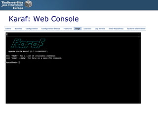 Karaf: Web Console 