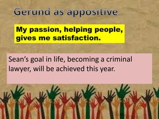 My passion, helping people,
gives me satisfaction.
Sean’s goal in life, becoming a criminal
lawyer, will be achieved this year.
 