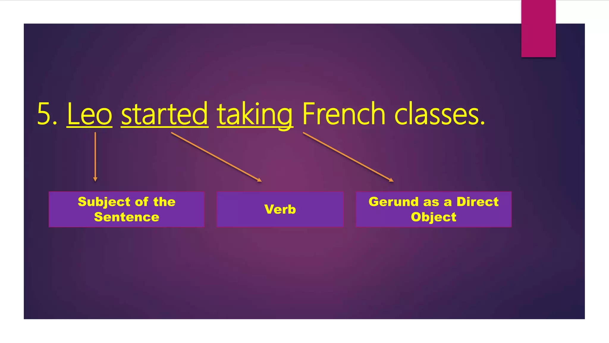 English 9 Gerunds as Subject, subject complement, and Direct Object | PPT