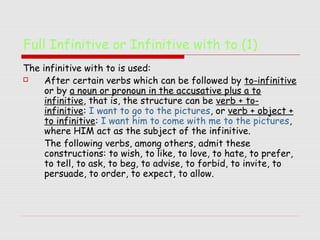 To Plus Infinitive Gerunds and infinitives | PPT