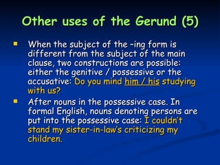 Gerunds And Infinitives | PPT