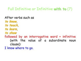 Complete Infinitive Gerunds and infinitives | PPTX
