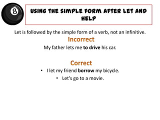 I heard the rain falling on the roof.Example