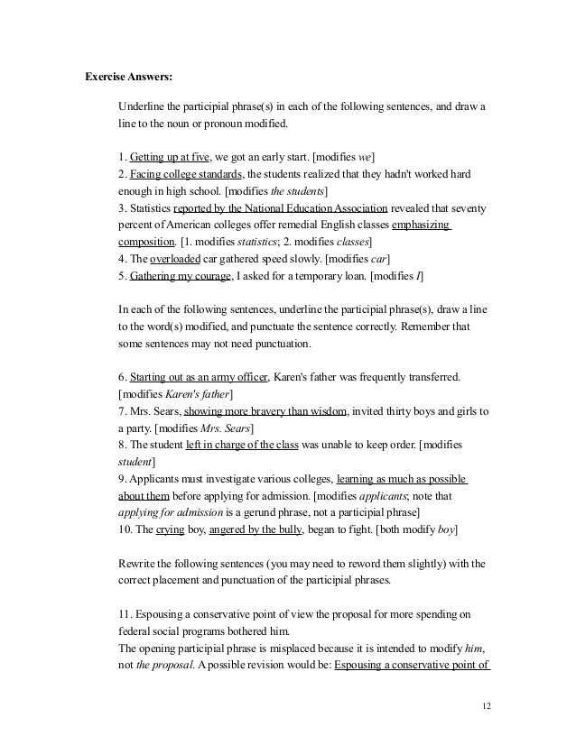 Gerunds infinitives participles