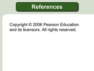 References

Copyright © 2006 Pearson Education
and its licensors. All rights reserved.
 