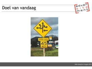 Doel van vandaag Web Analytics Congres 2011 