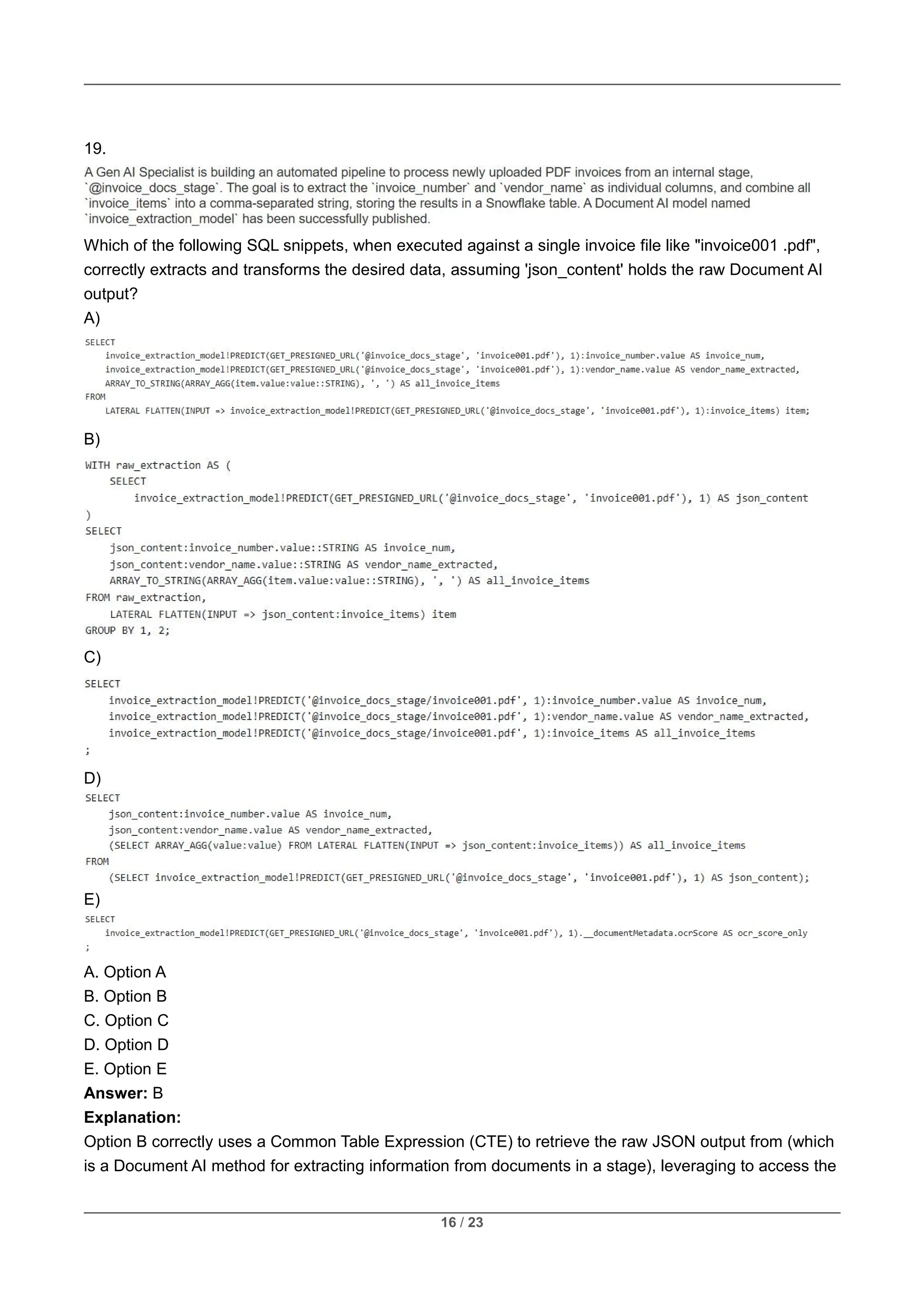 GES-C01 SnowPro Specialty Gen AI Certification PDF Questions | PDF