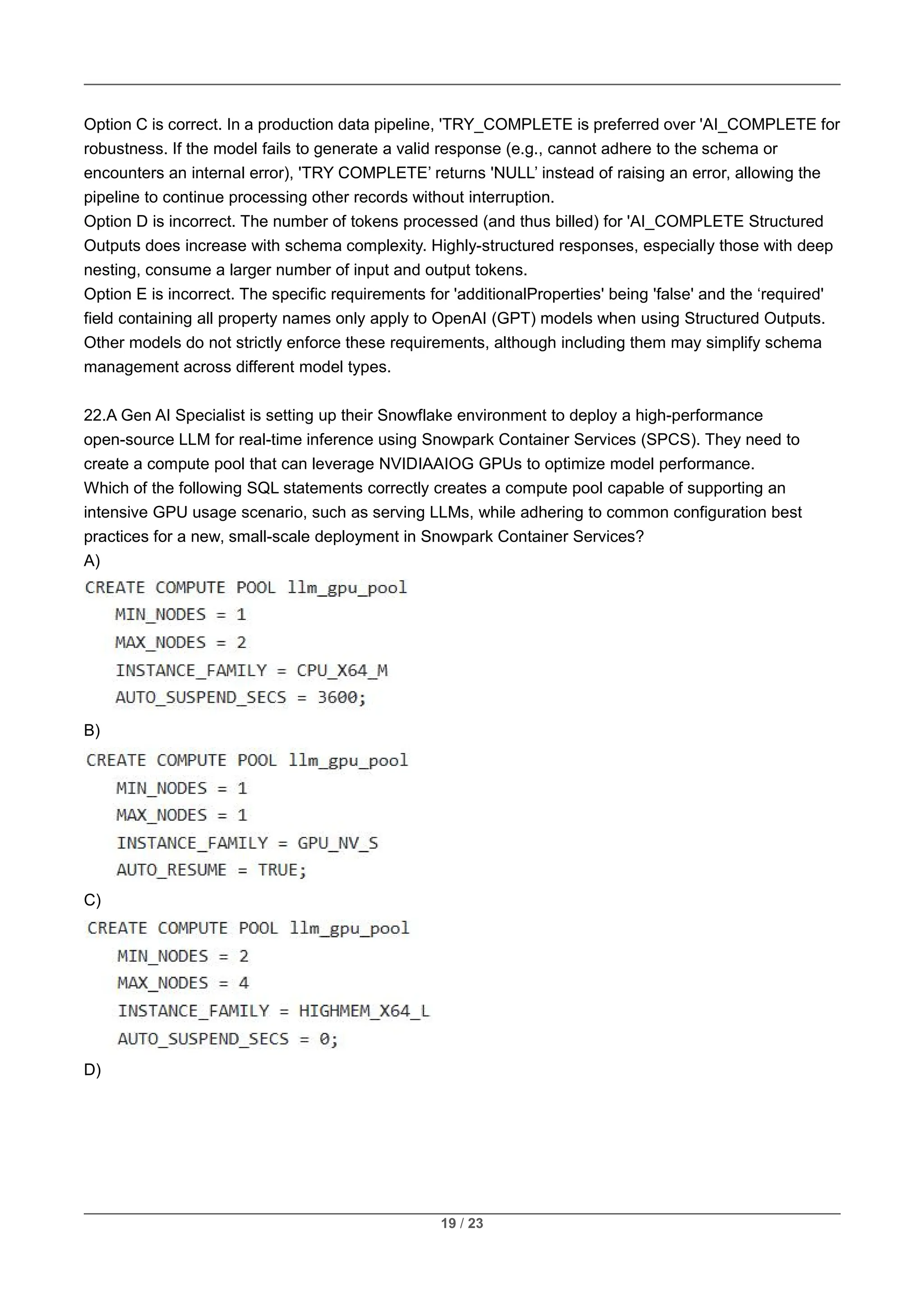 GES-C01 SnowPro Specialty Gen AI Certification PDF Questions | PDF