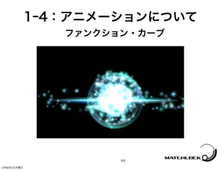 1ｰ4：アニメーションについて
                ファンクション・カーブ




                      44
12年8月2日木曜日
 