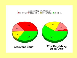 Istzustand Saale Elbe Magdeburg zu Tal 2015 