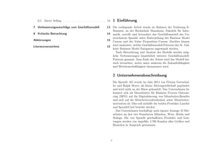 6.5 Direct Selling . . . . . . . . . . . . . . . . . . . 13
7 Verbesserungsvorschläge zum Geschäftsmodell 13
8 Kritische B...