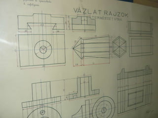 Zuerst hat man auf das Papier mit Tuch und Bleistift gezeichnet. 