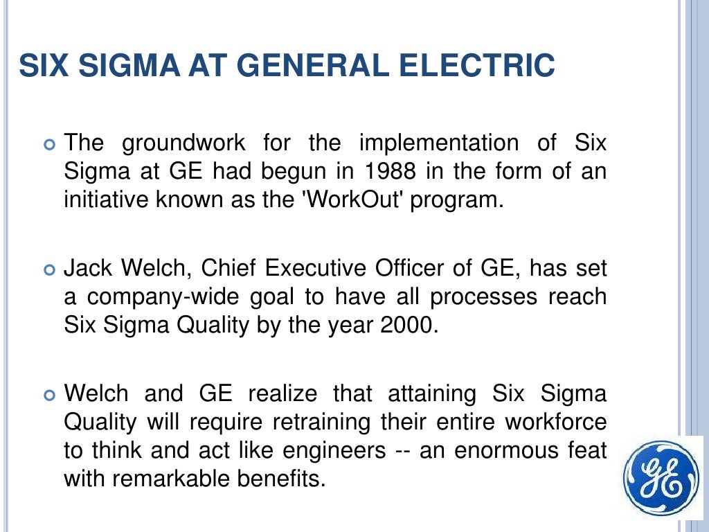 general electric six sigma case study