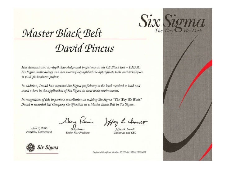 ge six sigma certification six sigma certification