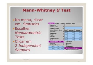 Mann-
           Mann-Whitney U Test - Output
                                                       Descriptive Statistic...