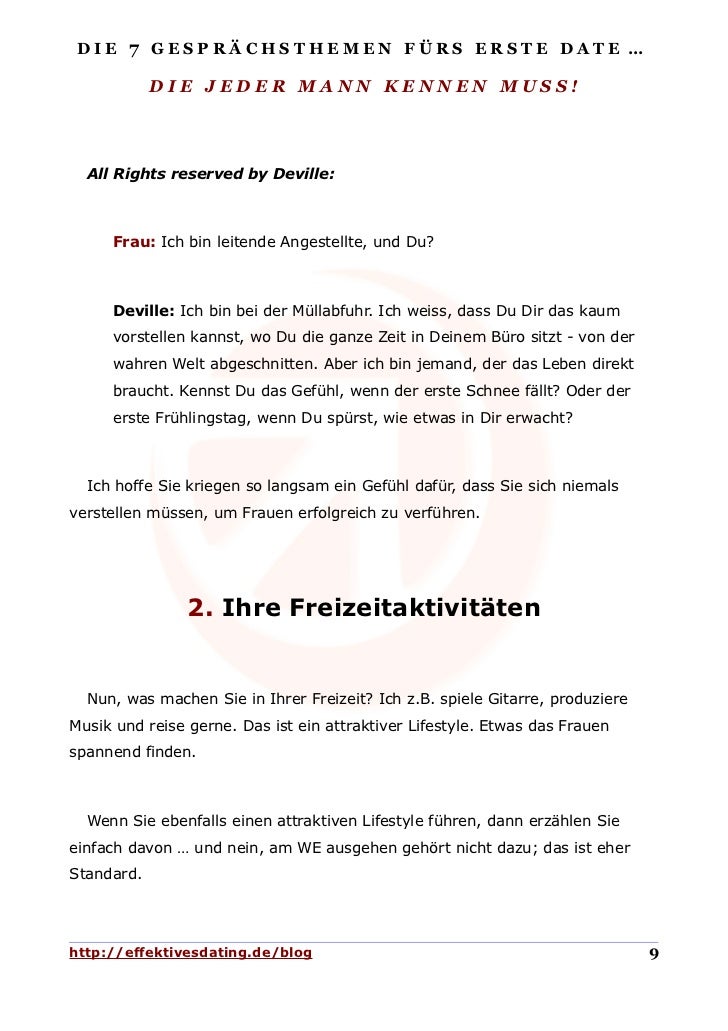 Mann kennenlernen gesprächsthemen