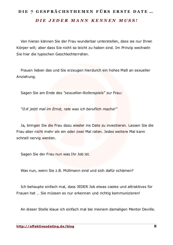 Mann kennenlernen gesprachsthemen