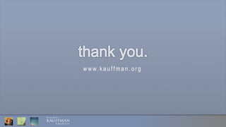 © 2016 Ewing Marion Kauffman Foundation
w w w. k a u ff m a n . o r g
 