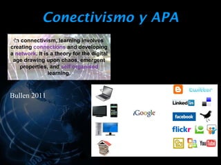 Conectivismo y APA




Bullen 2011
 