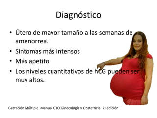 Determinación de EG y corionicidad
• Importante determinar edad gestacional x la
incidencia elevada de partos pretérmino.
...