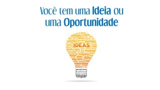 Você tem uma Ideia ou
uma Oportunidade
 